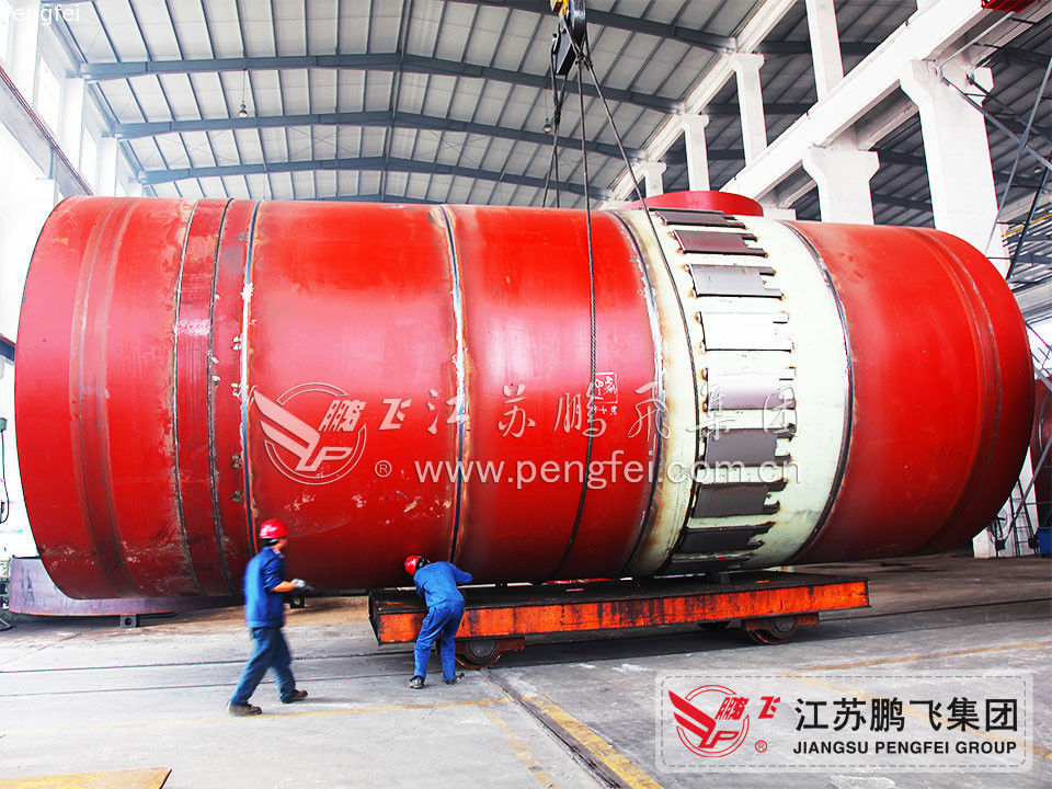 16m domestic Waste Treatment 80 tons Per Hour Rotary Kiln System